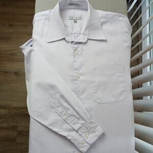 Perry Ellis Portfolio Lavender Button-up Shirt 17 34 / 35 supima cotton long slv